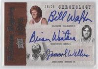 Bill Walton, Brian Winters, Jamaal Wilkes #/25