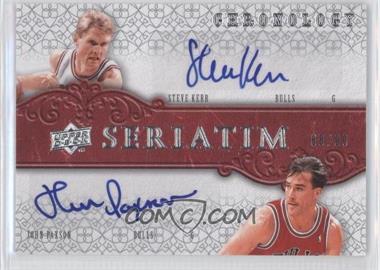 2007-08 Upper Deck Chronology - Seriatim Dual Autographs #SER-KP - Steve Kerr, John Paxson /90