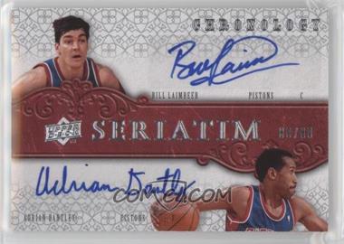 2007-08 Upper Deck Chronology - Seriatim Dual Autographs #SER-LD - Bill Laimbeer, Adrian Dantley /80