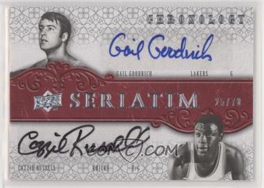 2007-08 Upper Deck Chronology - Seriatim Dual Autographs #SER-RG - Gail Goodrich, Cazzie Russell /70