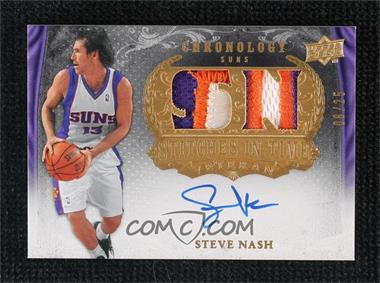2007-08 Upper Deck Chronology - Stitches in Time Memorabilia - Player Initials Patch Autographs #SIT-SN - Steve Nash /25