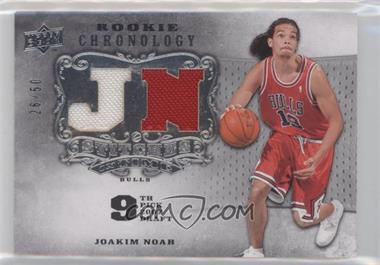 2007-08 Upper Deck Chronology - Stitches in Time Memorabilia - Player Initials #SIT-JN - Joakim Noah /50