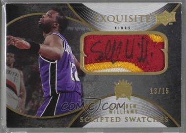2007-08 Upper Deck Exquisite Collection - Scripted Swatches #SS-SW - Shelden Williams /15 [Noted]