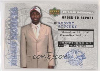 2007-08 Upper Deck First Edition - Draft Notices #DN15 - Rodney Stuckey