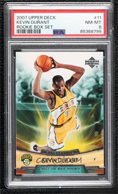 2007-08 Upper Deck NBA Rookie - Box Set [Base] #11 - Kevin Durant [PSA 8 NM‑MT]