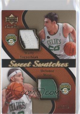 2007-08 Upper Deck Sweet Shot - Sweet Swatches Memorabilia - Patch #SW-SW - Delonte West, Wally Szczerbiak /25