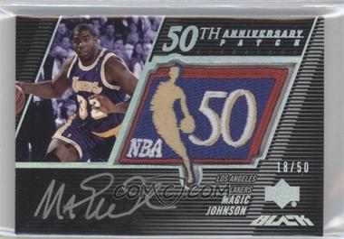 2007-08 Upper Deck UD Black - 50th Anniversary Patch Autograph #50AU-MJ - Magic Johnson /50