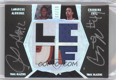 2007-08 Upper Deck UD Black - Dual Player - Jersey/Patch Autograph #DPA-FA - LaMarcus Aldridge, Channing Frye /10