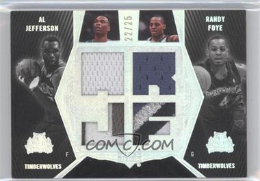 2007-08 Upper Deck UD Black - Dual Player - Jersey/Patch #DP-JF - Randy Foye, Al Jefferson /25