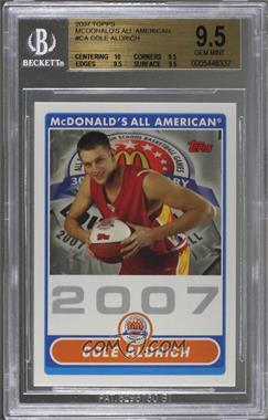 2007 Topps McDonald's All-American - [Base] #CA - Cole Aldrich [BGS 9.5 GEM MINT]