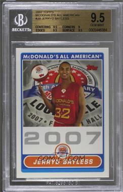 2007 Topps McDonald's All-American - [Base] #JB - Jerryd Bayless [BGS 9.5 GEM MINT]