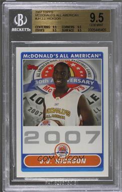 2007 Topps McDonald's All-American - [Base] #JJH - J.J. Hickson [BGS 9.5 GEM MINT]