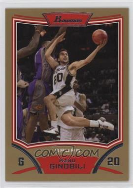 2008-09 Bowman Draft Picks & Stars - [Base] - Gold #62 - Manu Ginobili /50