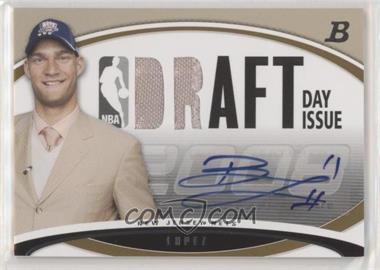 2008-09 Bowman Draft Picks & Stars - Draft Day Issue Relic Autographs - Gold #DDIA-BL - Brook Lopez /10