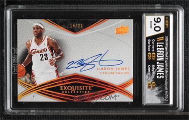 2008-09 Exquisite Collection - Autographs #AUTO-LJ - LeBron James /23 [HGA 9 MINT]