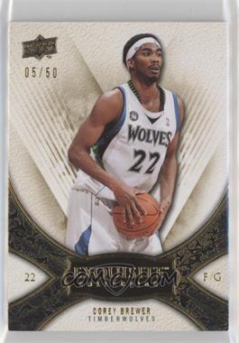 2008-09 Exquisite Collection - [Base] - Gold #56 - Corey Brewer /50