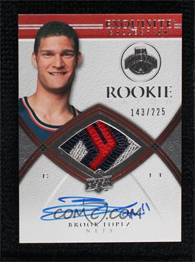 2008-09 Exquisite Collection - [Base] #64 - Rookie Autograph Patch - Brook Lopez /225