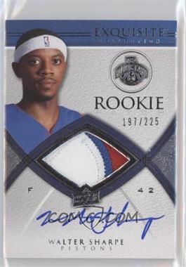 2008-09 Exquisite Collection - [Base] #81 - Rookie Autograph Patch - Walter Sharpe /225 [EX to NM]