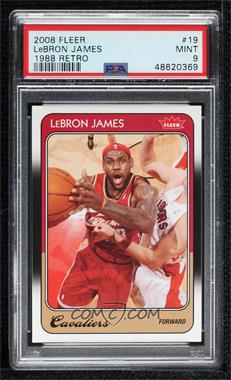 2008-09 Fleer - 1988-89 Retro #19 - LeBron James [PSA 9 MINT]