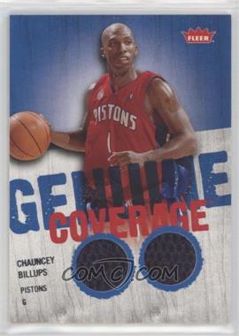 2008-09 Fleer - Genuine Coverage Memorabilia #GC-CB - Chauncey Billups