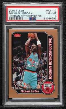 2008-09 Fleer - Michael Jordan Retrospective #MJ-17 - Michael Jordan [PSA 8 NM‑MT]