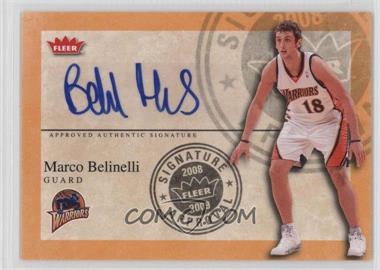 2008-09 Fleer - Signature Approval #SA-BE - Marco Belinelli