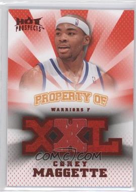 2008-09 Fleer Hot Prospects - Property Of Materials - Red #PO-MG.2 - Corey Maggette /25