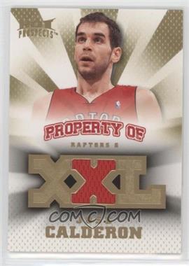 2008-09 Fleer Hot Prospects - Property Of Materials #PO-JC - Jose Calderon /199