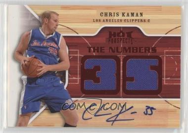 2008-09 Fleer Hot Prospects - The Numbers Game Material Autographs - Red #NG-CK - Chris Kaman /5