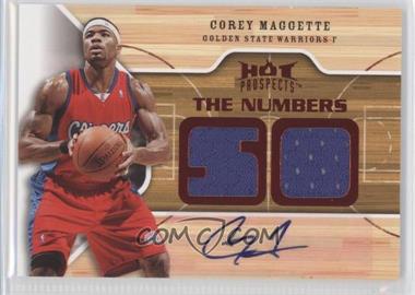 2008-09 Fleer Hot Prospects - The Numbers Game Material Autographs - Red #NG-MG - Corey Maggette /5