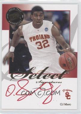 2008-09 Press Pass Legends - Select Signatures #SS-OM.2 - O.J. Mayo (Red Ink)