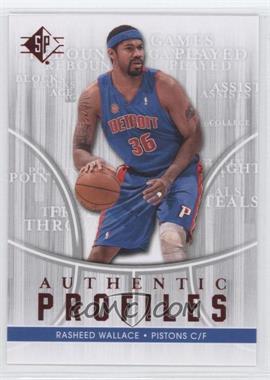 2008-09 SP - Authentic Profiles #AP-26 - Rasheed Wallace