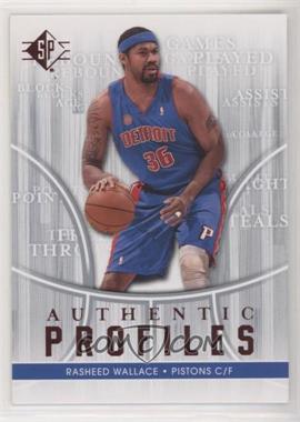 2008-09 SP - Authentic Profiles #AP-26 - Rasheed Wallace