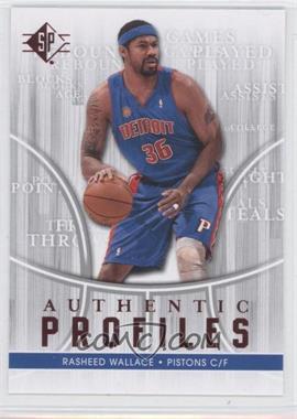 2008-09 SP - Authentic Profiles #AP-26 - Rasheed Wallace