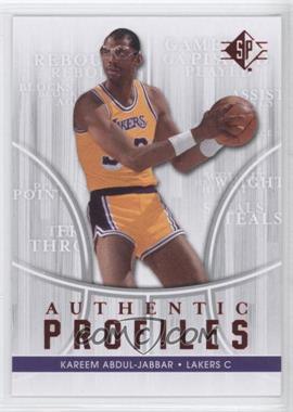 2008-09 SP - Authentic Profiles #AP-6 - Kareem Abdul-Jabbar