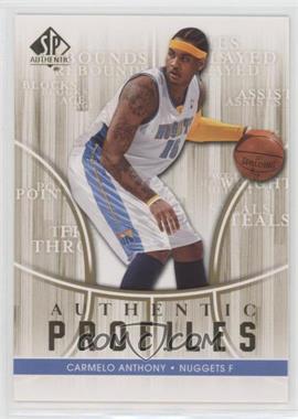 2008-09 SP Authentic - Authentic Profiles #AP-33 - Carmelo Anthony
