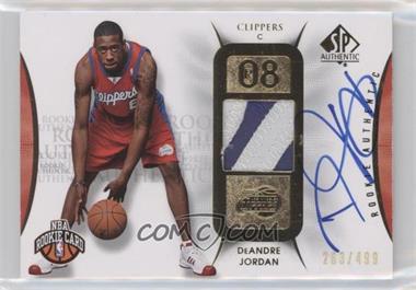 2008-09 SP Authentic - [Base] #121 - Rookie Authentics Autograph Patch - DeAndre Jordan /499