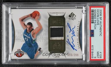 2008-09 SP Authentic - [Base] #126 - Rookie Authentics Autograph Patch - Kevin Love /299 [PSA 9 MINT]