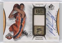 Rookie Authentics Autograph Patch - Anthony Randolph #/499