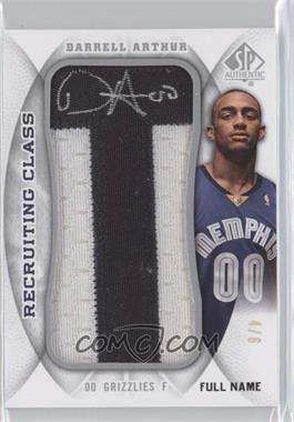 2008-09 SP Authentic - Recruiting Class Manufactured Letter Patch - Full Name #RCN-DA - Darrell Arthur /6