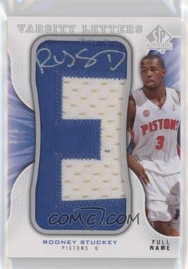 2008-09 SP Authentic - Varsity Letters Veterans - Full Name #VV-ST - Rodney Stuckey /6