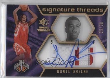 2008-09 SP Rookie Threads - [Base] - SP Rookie Draft #86 - Donte Greene /28