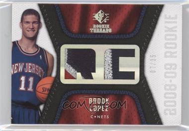 2008-09 SP Rookie Threads - Rookie Threads - Patch #RT-BL - Brook Lopez /35