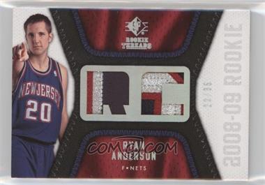 2008-09 SP Rookie Threads - Rookie Threads - Patch #RT-RA - Ryan Anderson /35