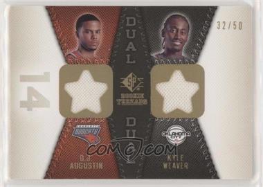 2008-09 SP Rookie Threads - Rookie Threads Dual - Gold #RTD-AW - D.J. Augustin, Kyle Weaver /50