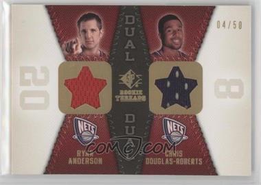 2008-09 SP Rookie Threads - Rookie Threads Dual - Gold #RTD-DA - Ryan Anderson, Chris Douglas-Roberts /50