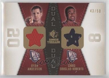 2008-09 SP Rookie Threads - Rookie Threads Dual - Gold #RTD-DA - Ryan Anderson, Chris Douglas-Roberts /50