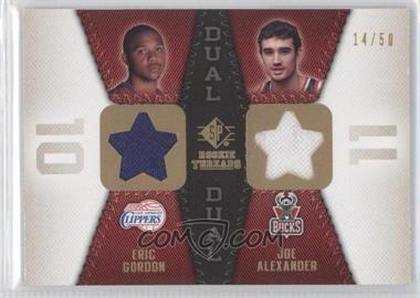 2008-09 SP Rookie Threads - Rookie Threads Dual - Gold #RTD-GA - Joe Alexander, Eric Gordon /50