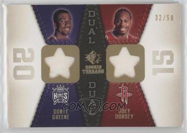 2008-09 SP Rookie Threads - Rookie Threads Dual - Gold #RTD-GD - Donte Greene, Joey Dorsey /50