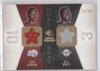 2008-09 SP Rookie Threads - Rookie Threads Dual - Gold #RTD-GW - Eric Gordon, D.J. White /50